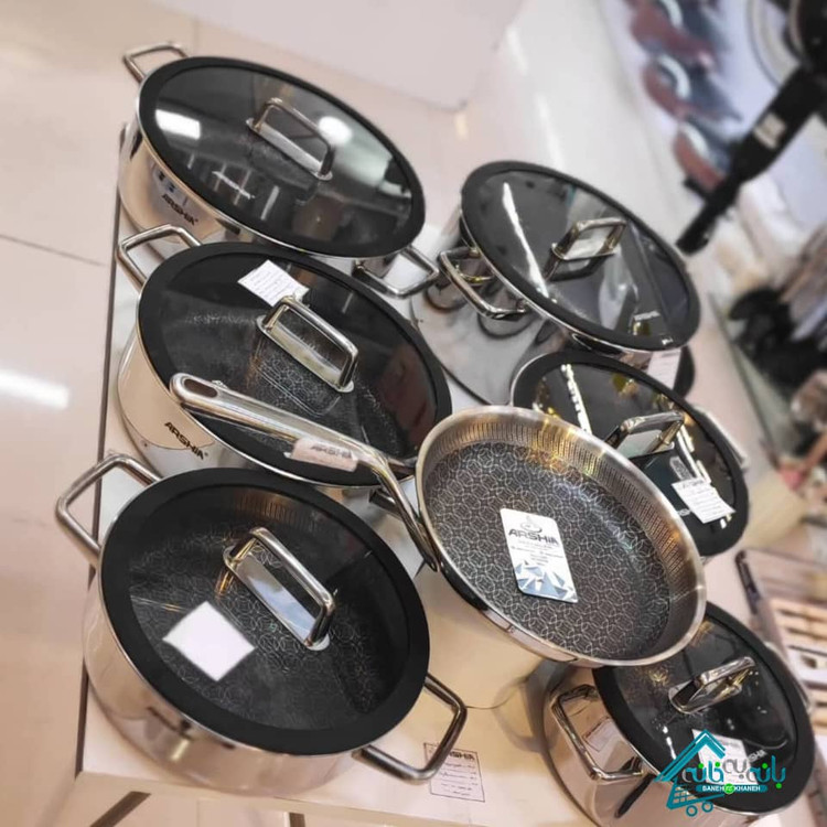 سرویس استیل قابلمه لیزری عرشیا مدلSS050-3343