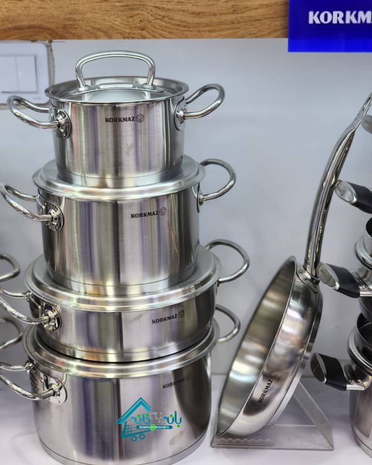 سرویس قابلمه استیل کرکماز 9 پارچه A1150