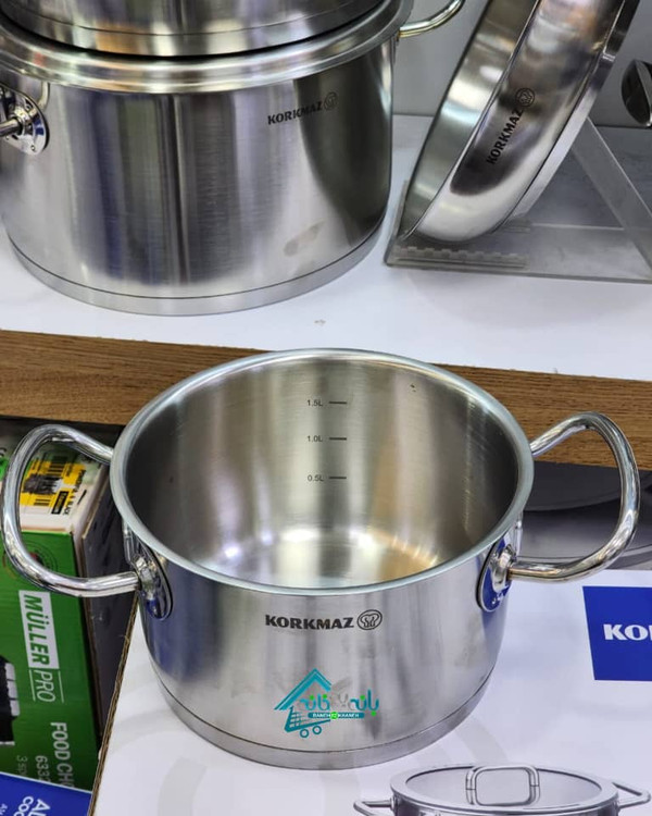 سرویس قابلمه استیل کرکماز 9 پارچه A1150