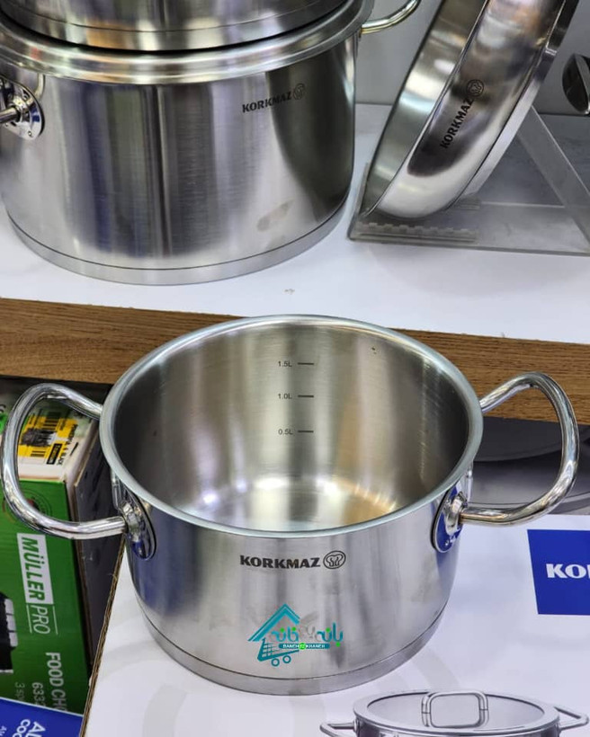 سرویس قابلمه استیل کرکماز 9 پارچه A1150