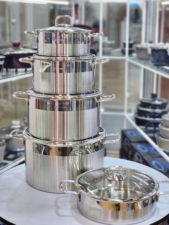 سرویس قابلمه 10 پارچه استیل لایف اسمیل LIFEP12-10SILVER